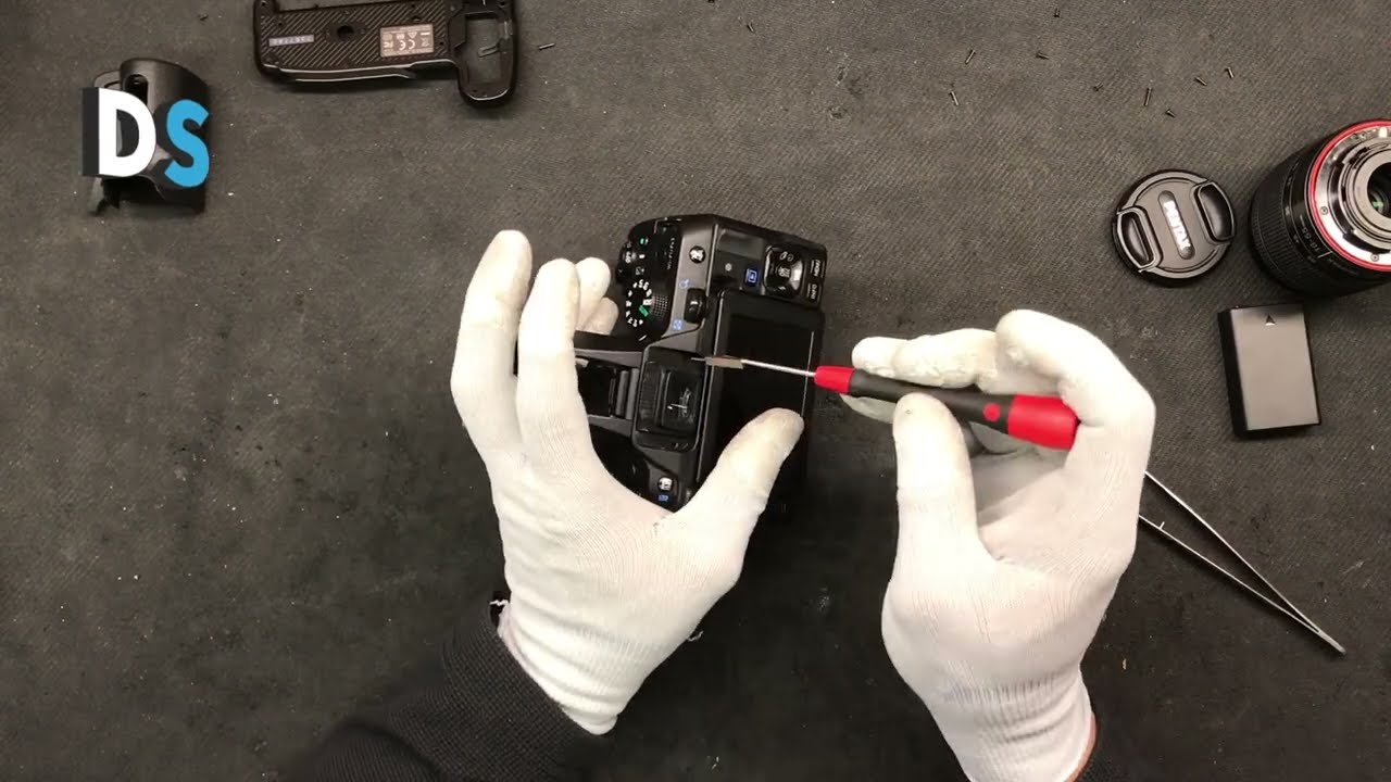 How to repair Pentax DSLR camera K-70 - black pictures(exchange solenoid)