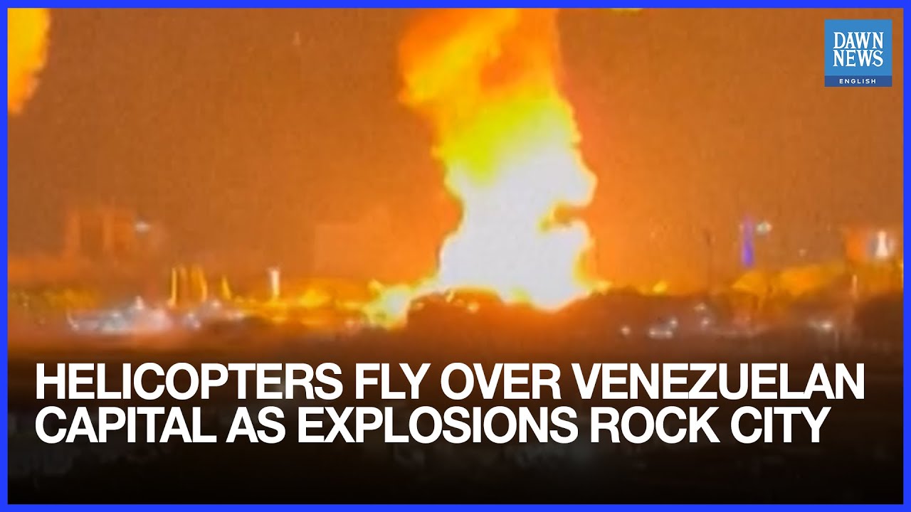 Helicopters Fly Over Venezuelan Capital As Explosions Rock City | Dawn News English