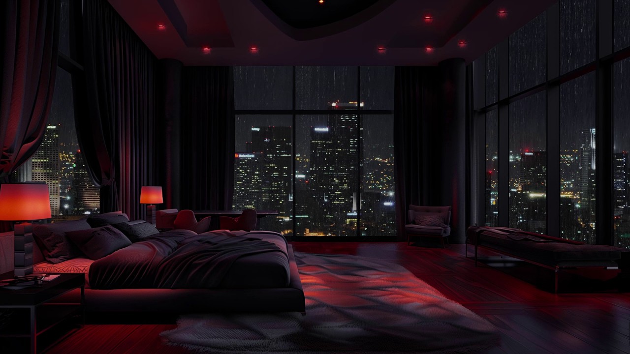 Heavy Rain Outside The City - Relaxing Sounds, Helps Reduce Insomnia - Meditation