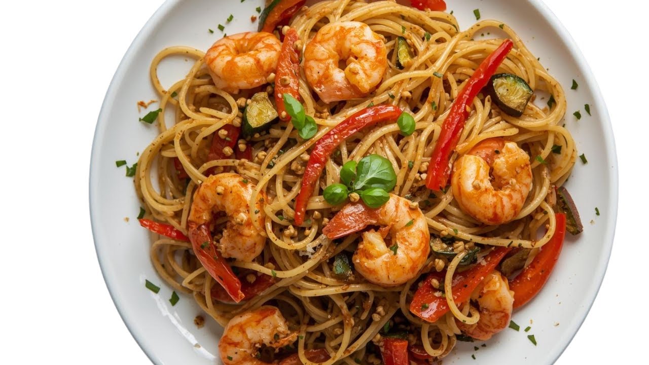 Solo 5 Calorie: Gli Spaghetti Magici Shirataki con Gamberi e Verdure che Fanno Impazzire il Web