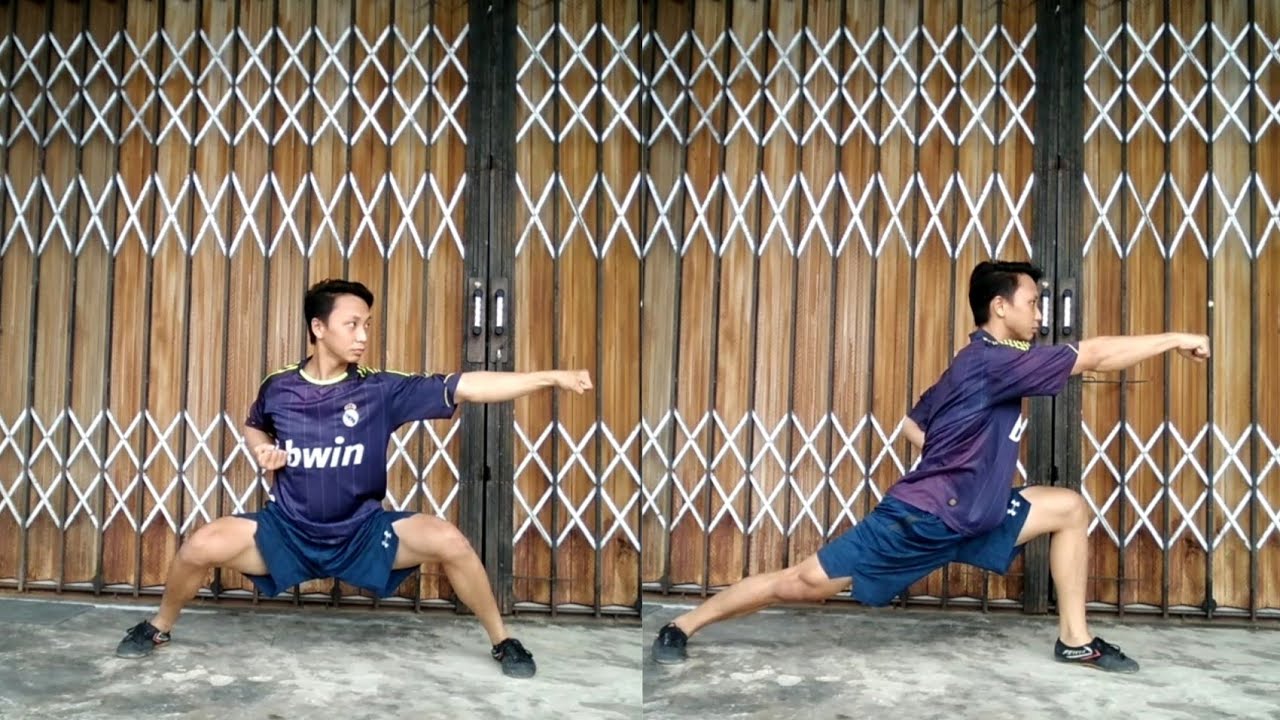 Wushu Basic Movement （基本功）- Horse Stance Bow Stance Punch （马步弓步冲拳）