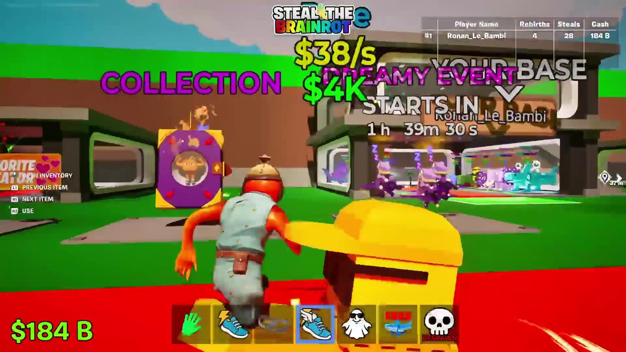 Fortnite Steal a brainrot Admine Abuse