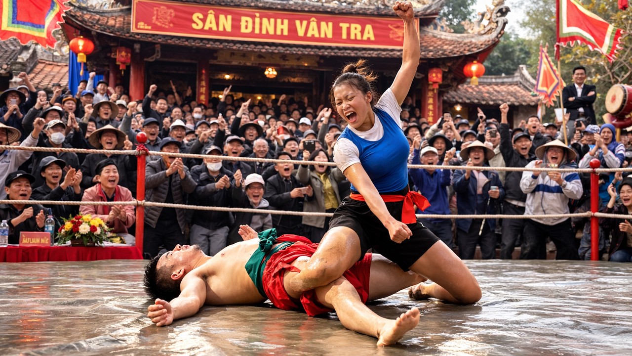 Nữ giờ cứ phải nằm trên mới chịu - Vật Nam Nữ Lễ Hội Truyền Thống