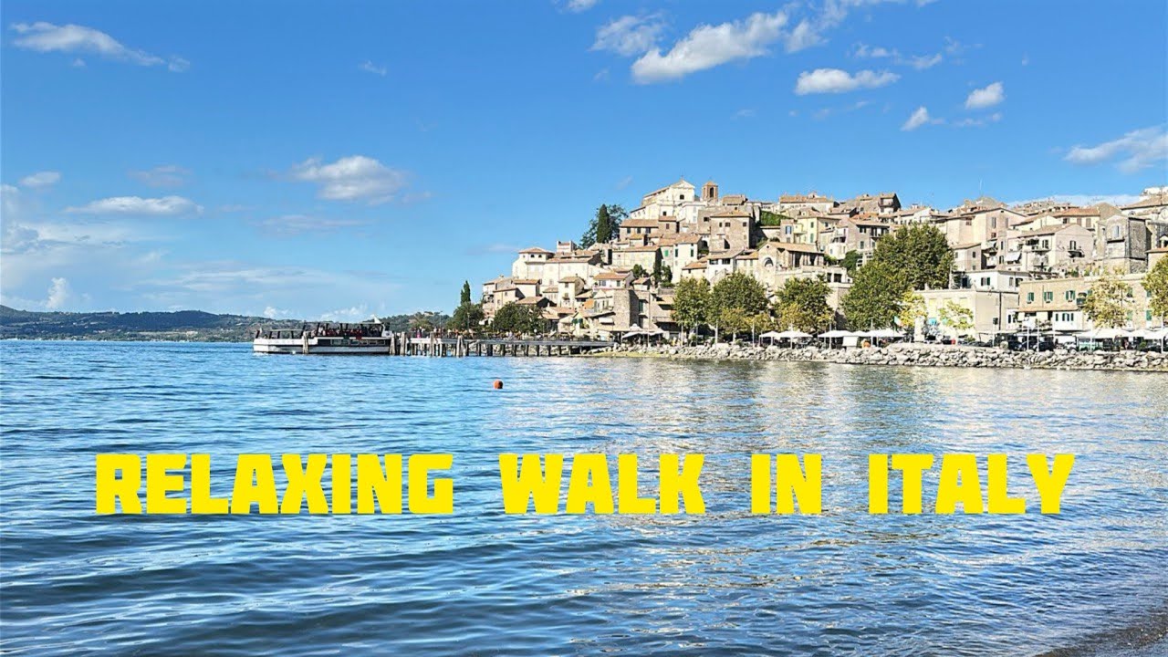 Relaxing Walk in Italy | Hidden Town Near Rome &ndash; Anguillara Sabazia & Lake Bracciano