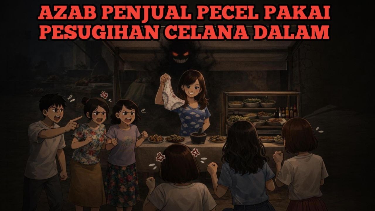 AZAB PENJUAL PECEL PAKAI PESUGIHAN CELANA DALAM, DAGANGAN LAKU TAPI HIDUPNYA HANCUR | ANIMASI AZAB