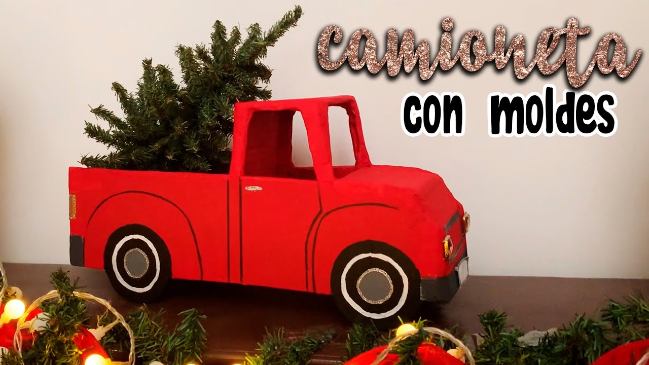 🚘 CAMIONETA ROJA navideña - Manualidades NAVIDEÑAS - CHRISTMAS CRAFTS ideas