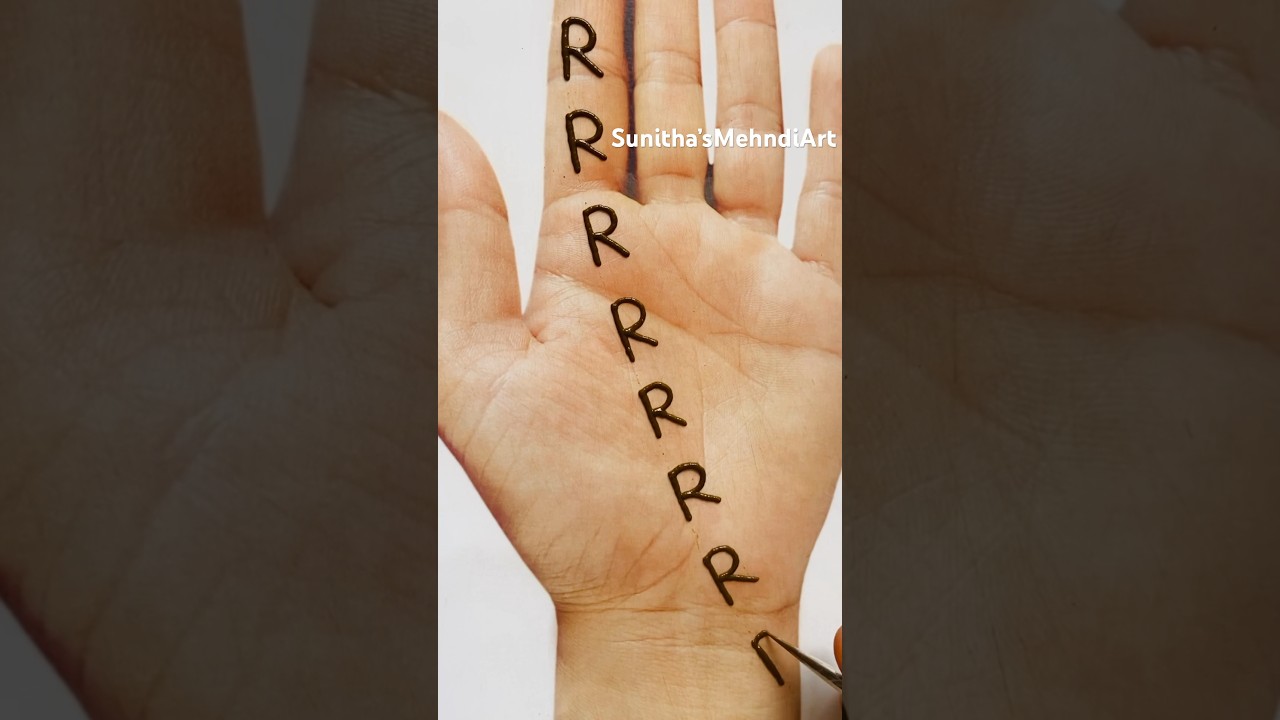 R Alphabet Easy Simple Mehndi Design😍&hearts;️ #mehndi #shortvideo #youtubeshorts #viral #ytshorts #henna