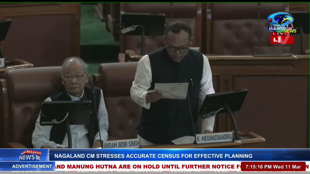 DAY 3 OF MANIPUR ASSEMBLY ADJOURNED WITHOUT DECISION ON DELAYING CENSUS    | 11 MAR 2026