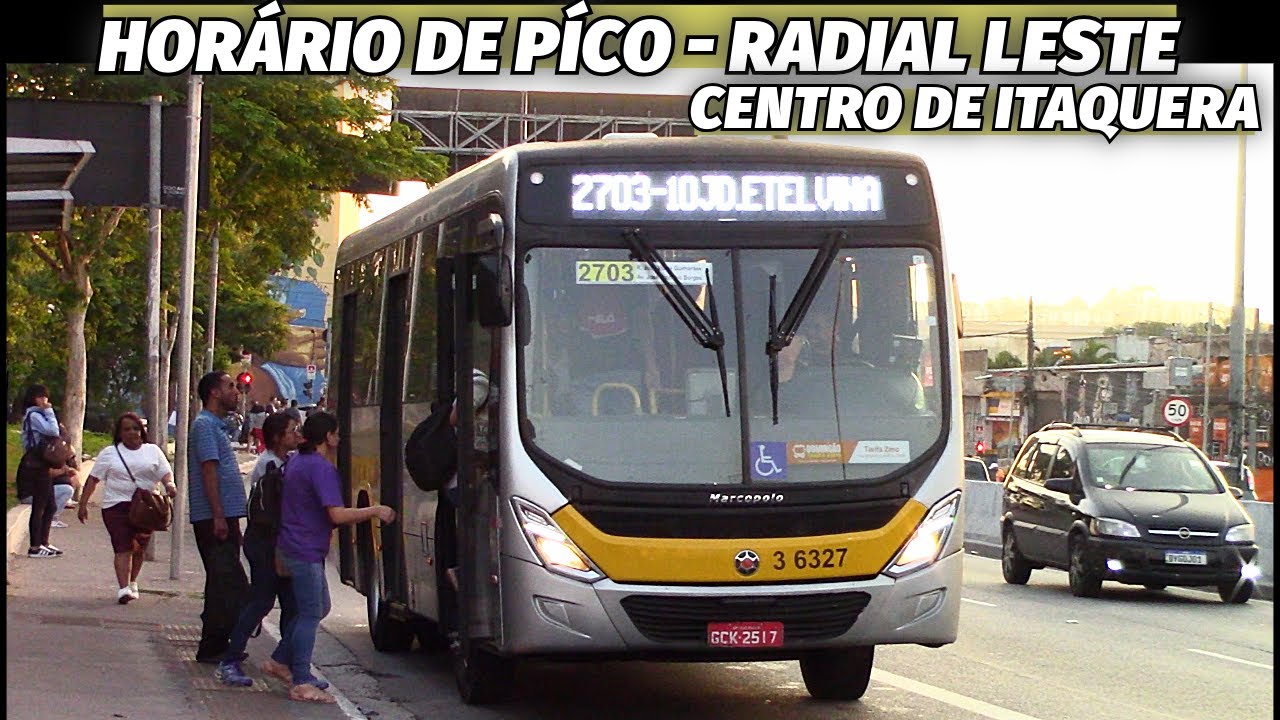 MOVIMENTAÇÃO DE ÔNIBUS - HORÁRIO DE PICO no CENTRO DE ITAQUERA (RADIAL LESTE) TORINO na ZONA LESTE?