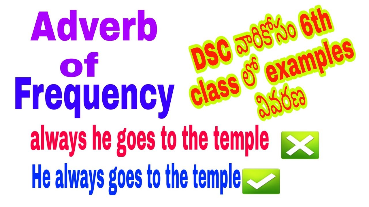 Adverbs of frequency||in telugu||DSC||TET||ALL COMPETITIVE EXAMS||