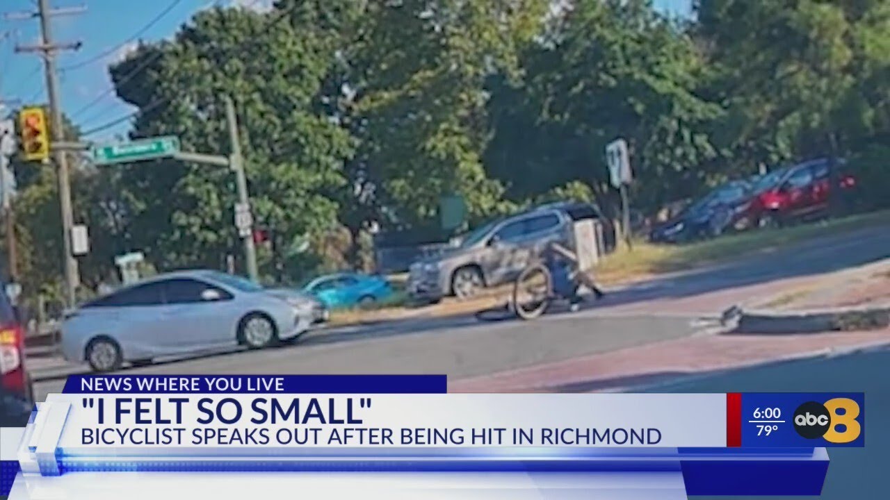 'I felt so small': Richmond biker recalls hit and run, dozens of cars driving past him