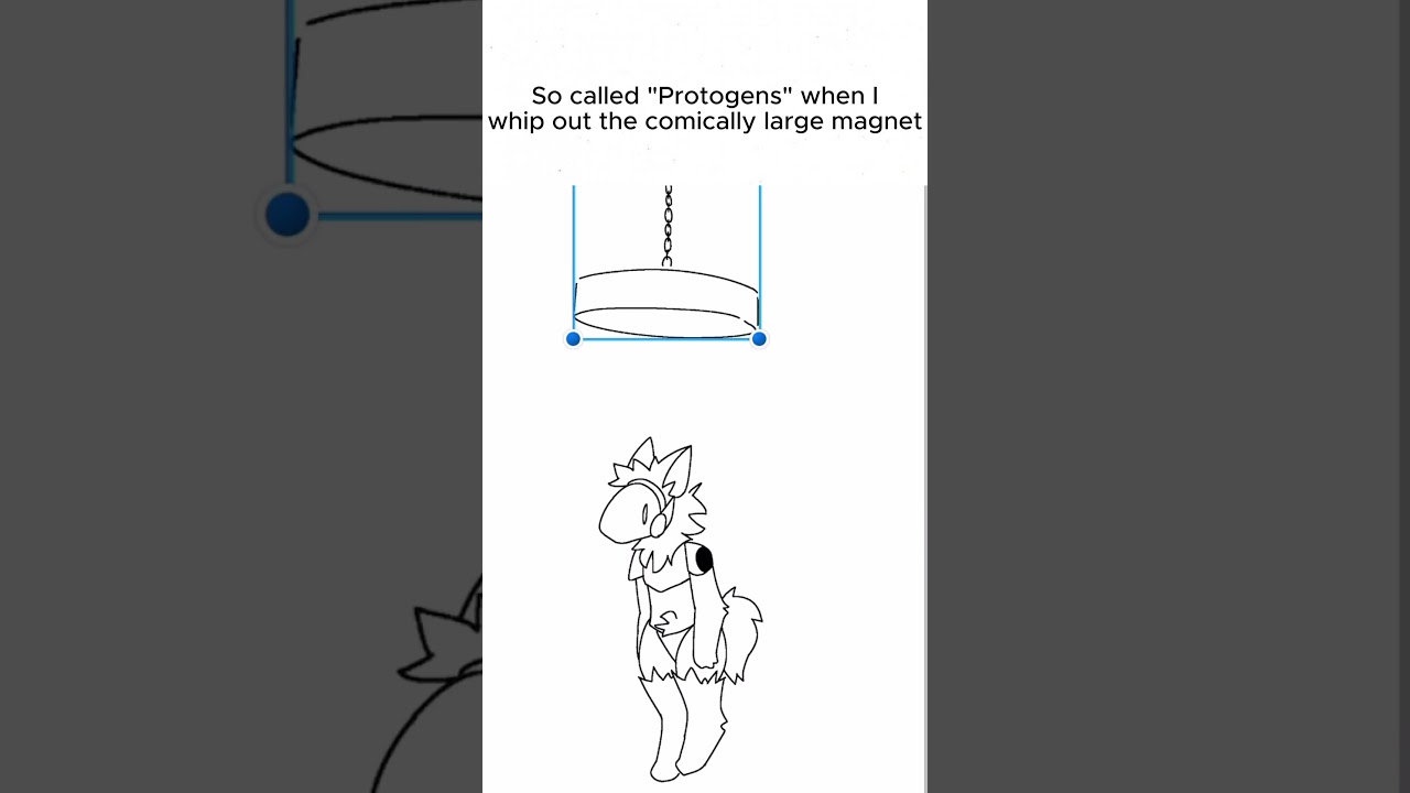 Protogens when I whip out the comically large magnet #protogen #animation #memes #shorts #furry