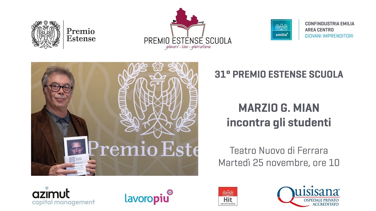 Marzio Mian incontra gli studenti. Via alla 31^ edizione del Premio Estense Scuola!