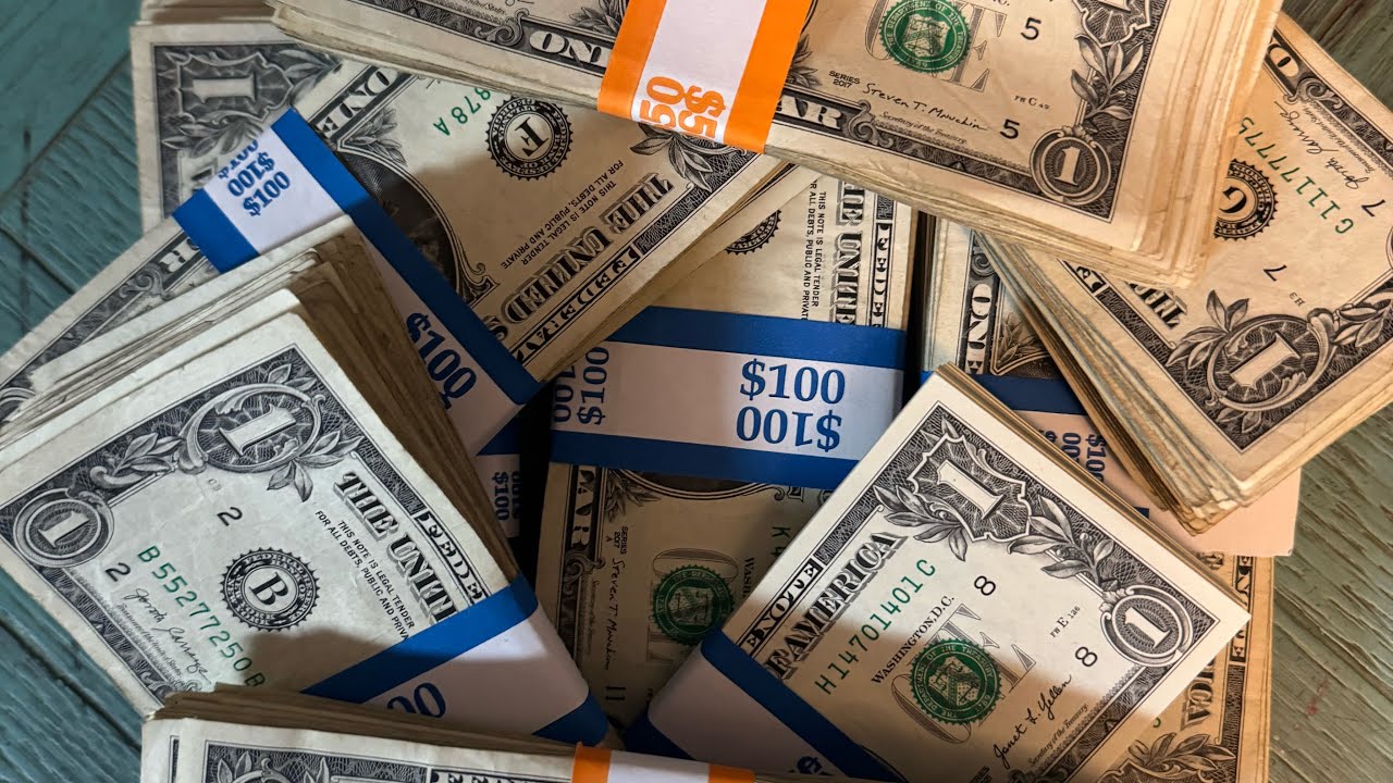 Serial Stash First Video! Bill Hunting $800 in 1$ bills