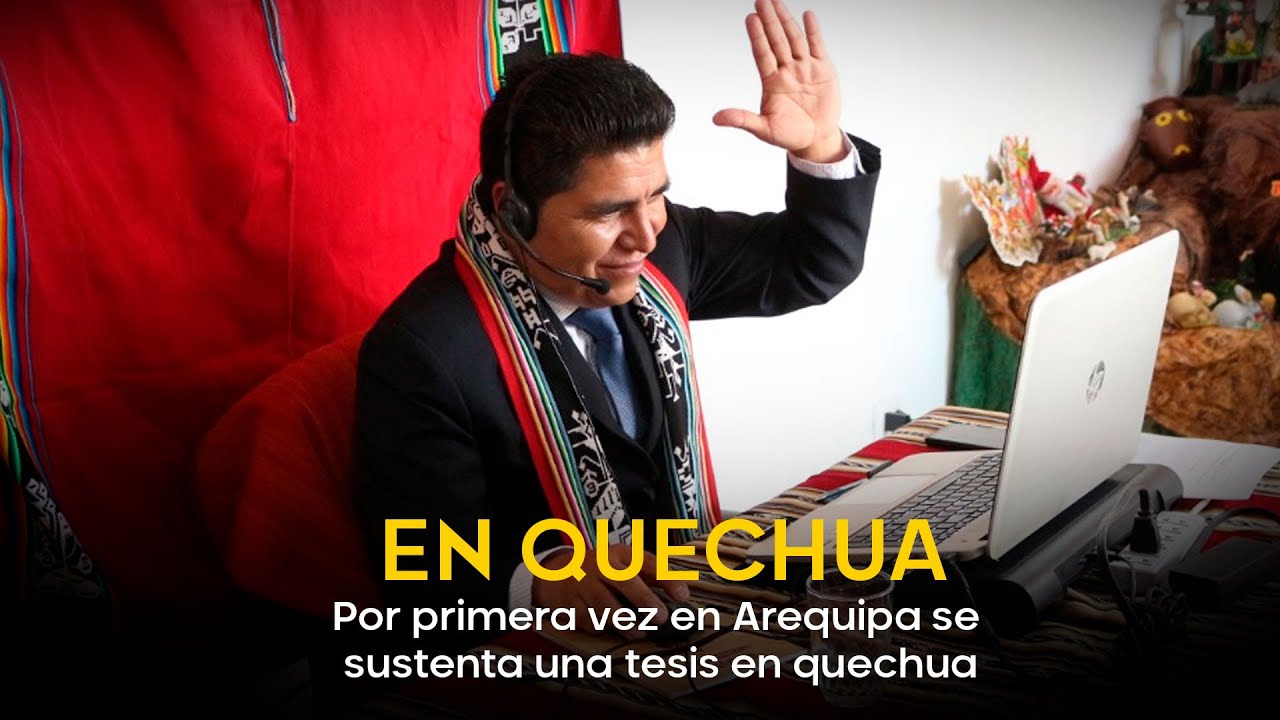 Fidel Almirón fue el primero en sustentar su tesis en quechua en Arequipa