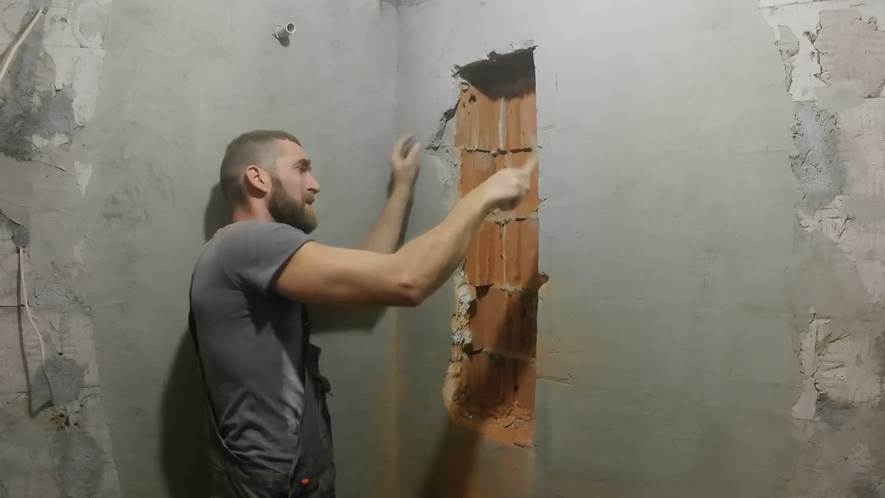 Renoviranje kupatila 2, proboj rupe za Nishu u tus kabini.