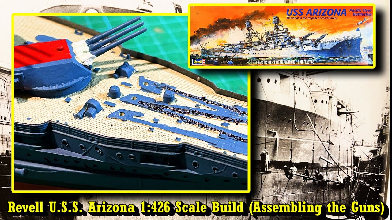 Модель крейсера U.S.S. Arizona от Revell в масштабе 1:426, созданная к 84-й годовщине (основное о...