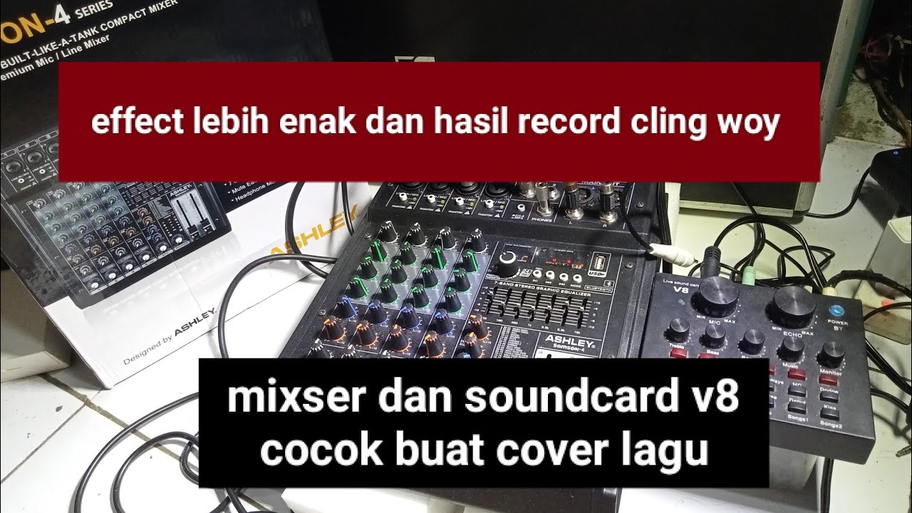 effect mixser lebih enak dan soundcard v8 buat live streaming