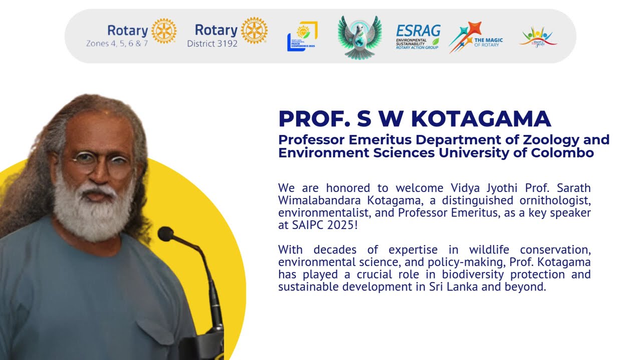 Vidya Jyothi Prof. Sarath Kotagama Joins SAIPC 2025! | Championing Conservation & Sustainability 🌍