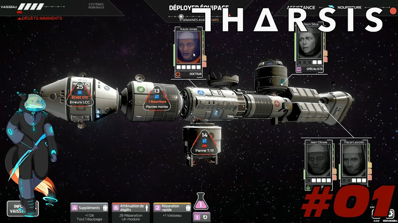 Tharsis - Let's Play Ep.01 [FR] || On gère un groupe d'astronautes en route vers Mars ! Tentative #1