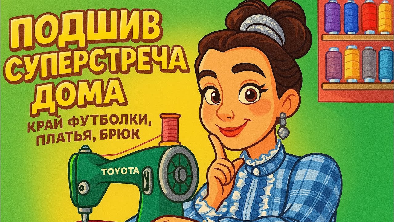 Простой способ! Подшив суперстрейча дома: футболка, платье, юбка.