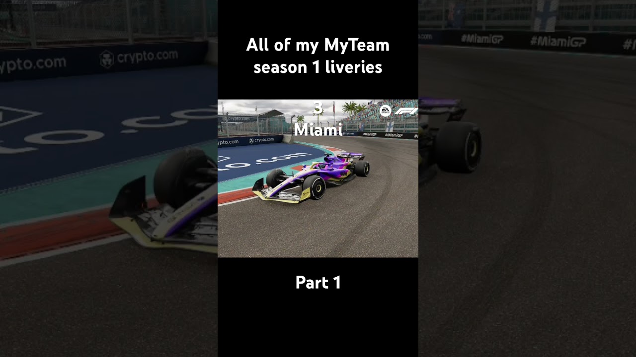 All my MyTeam season 1 liveries! Part 1 #f125 #myteam #f1simracing #formula1 #f1game #f1game #cars