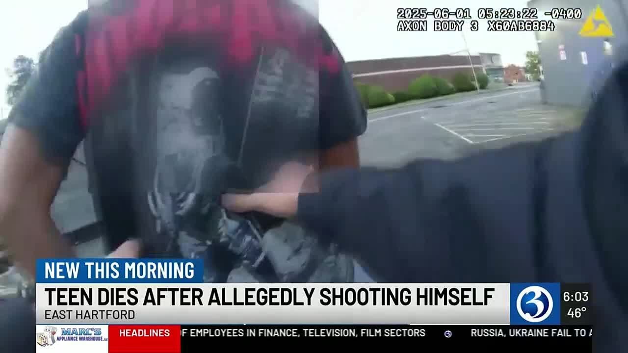 VIDEO: Fleeing teen dies after shooting himself, East Hartford police say