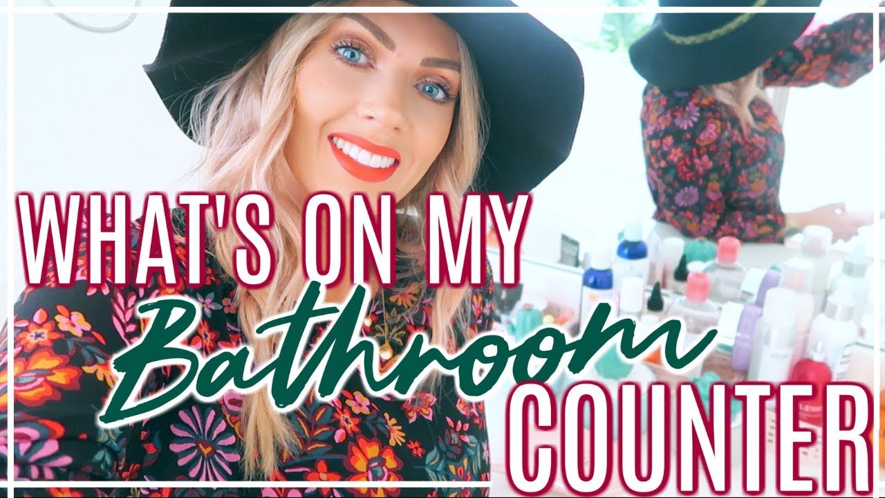 What's On My BATHROOM Counter? | Skincare & Haircare Favorites | Vlogmas Day 1