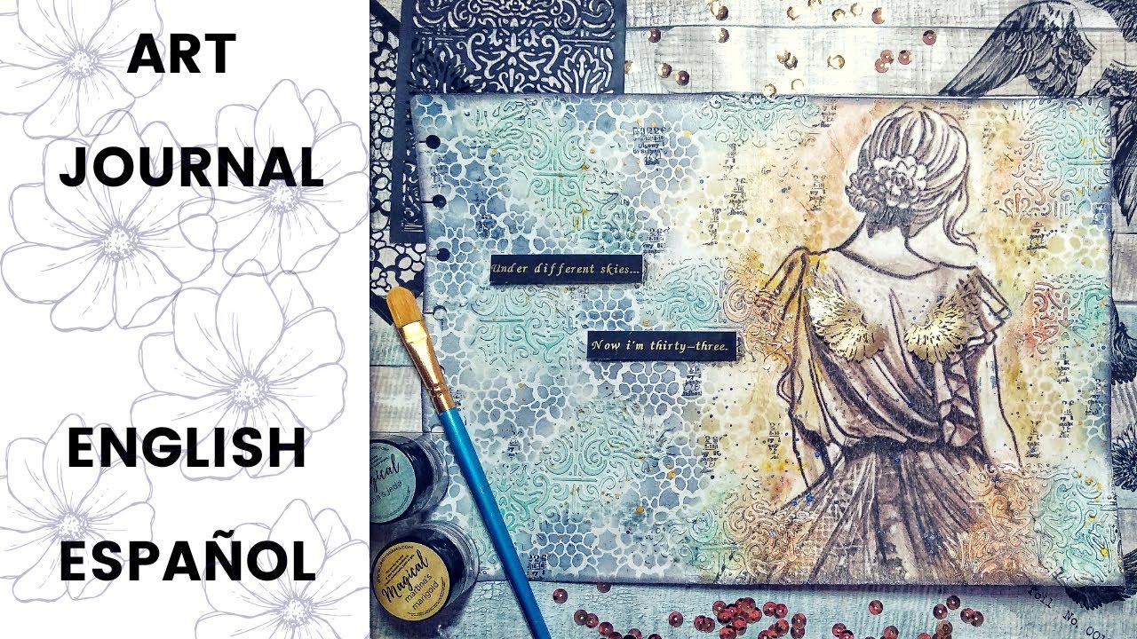 Art Journal ~ Foiling with AB studio acetate! /  &iexcl;Foil en acetato de  AB studio!