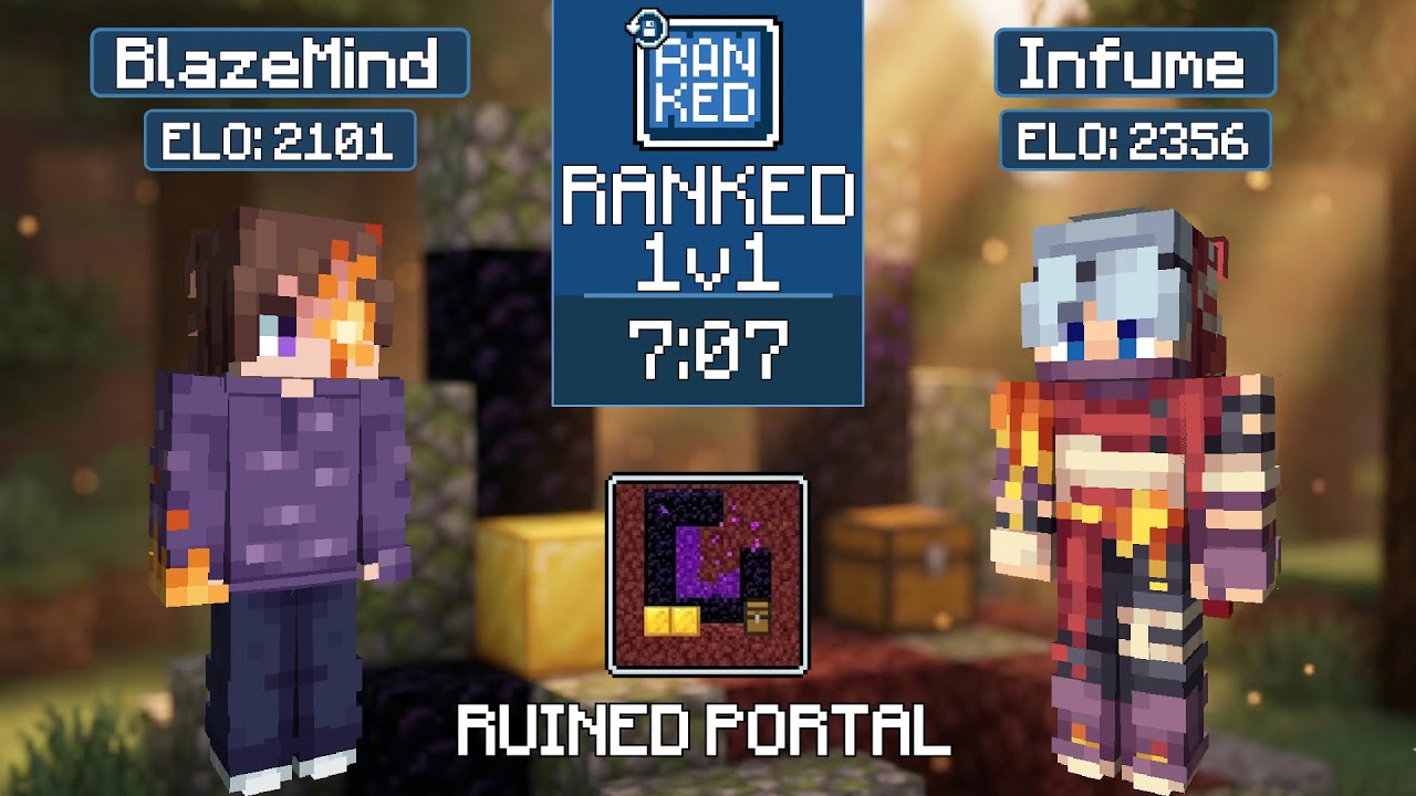 BlazeMind vs Infume | MCSR Ranked | Ruined Portal Seed