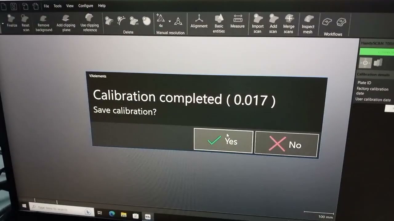 how to CALIBRATE the Handyscan 700 portable handy 3d scanner