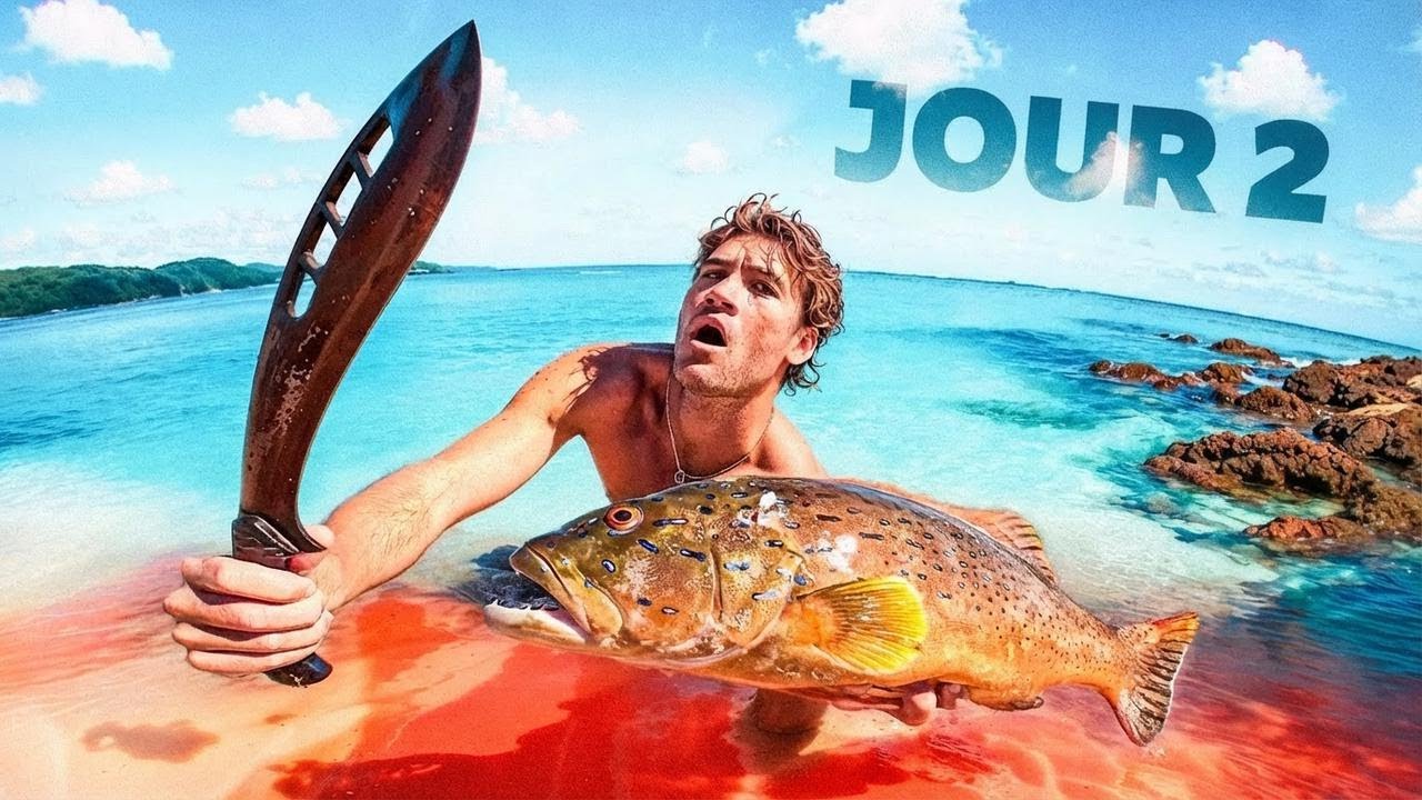 Seul sur une île déserte mortelle : survie, pêche et cuisine