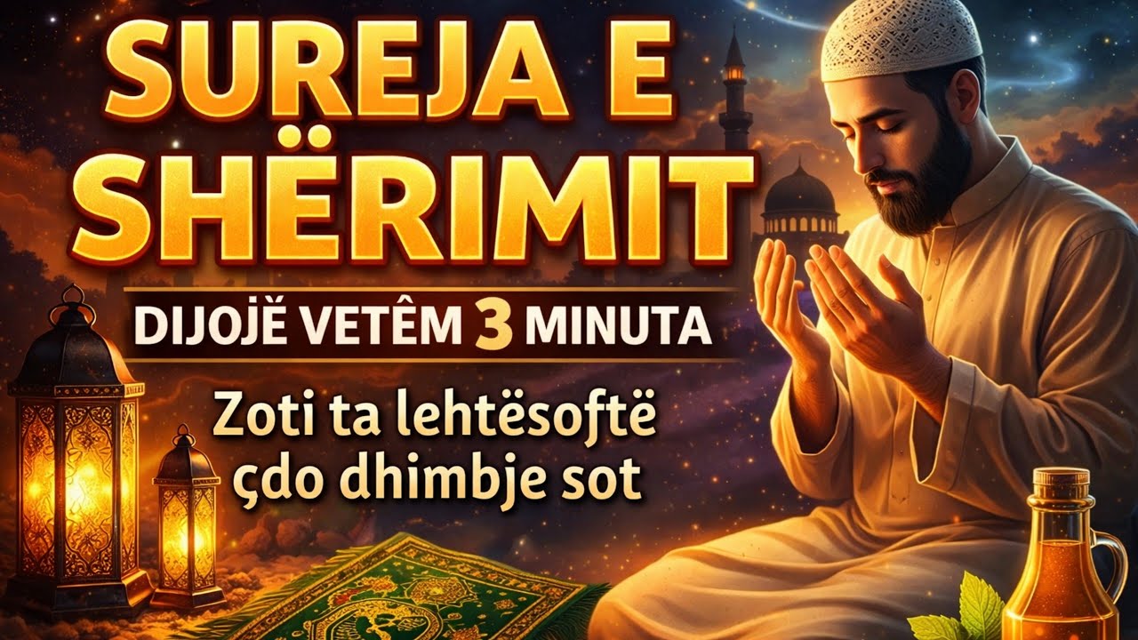 🤲 Sureja më shëruese – Dëgjoje 3 minuta, Zoti ta zbut dhimbjen brenda 24 orëve