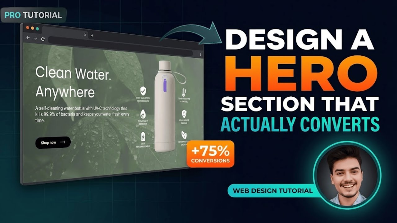 Build a Professional Hero Section in 30 Minutes | Step-by-Step for Beginners | Sharia