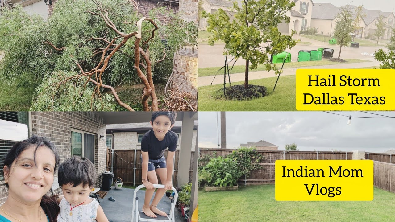 Hail Storm In Dallas Texas. #indianmomvlogs #dallastexas 