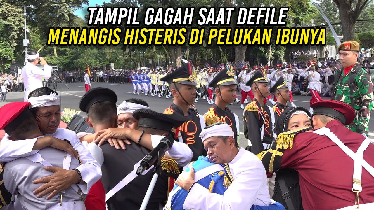 SISWA SEKOLAH KEBANGSAAN TAMPIL GAGAH SAAT DEFILE | MENANGIS HISTERIS DI PELUKAN IBUNYA