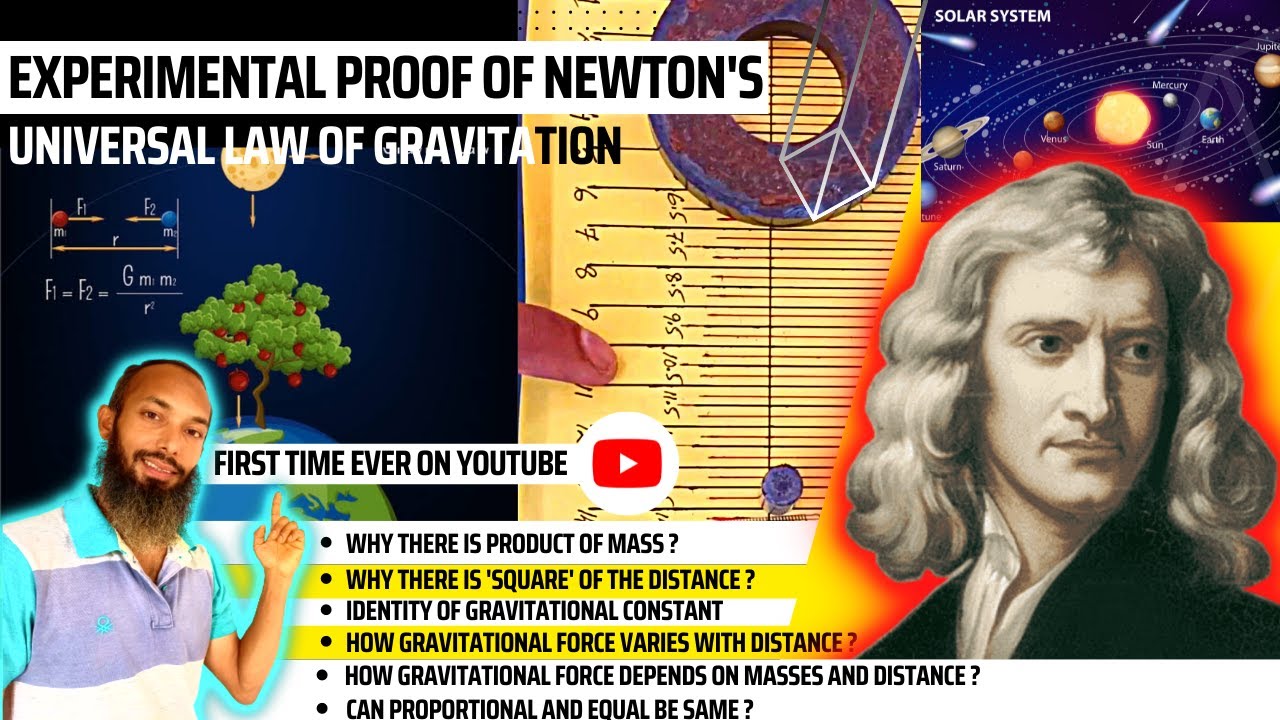 Experimental proof of Newton's Universal Law of Gravitation || Why there is product and square ?