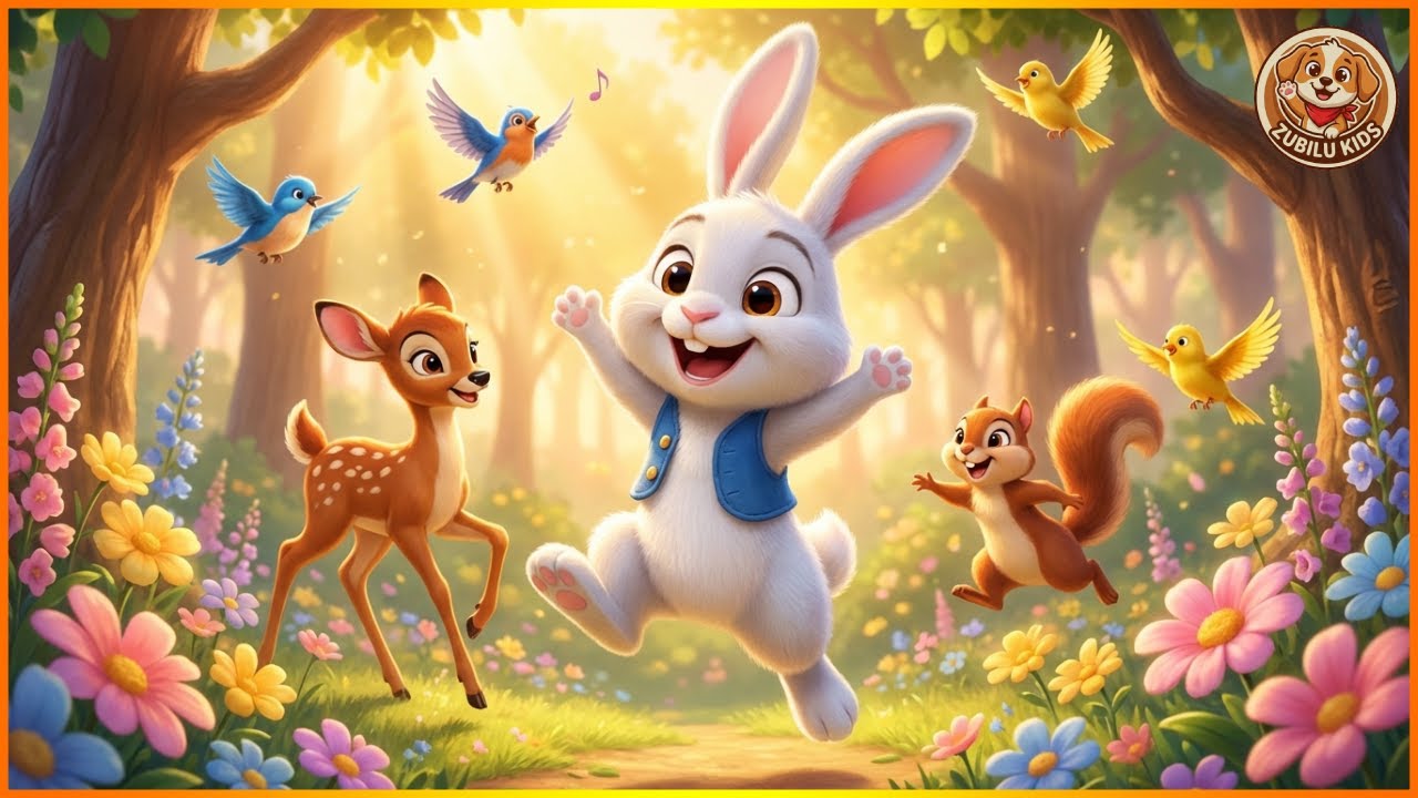 🐰Iepurasul Țopa-Țop 🐰 - Cantec pentru Copii 🌳| Cantec de miscare si dans 🎵