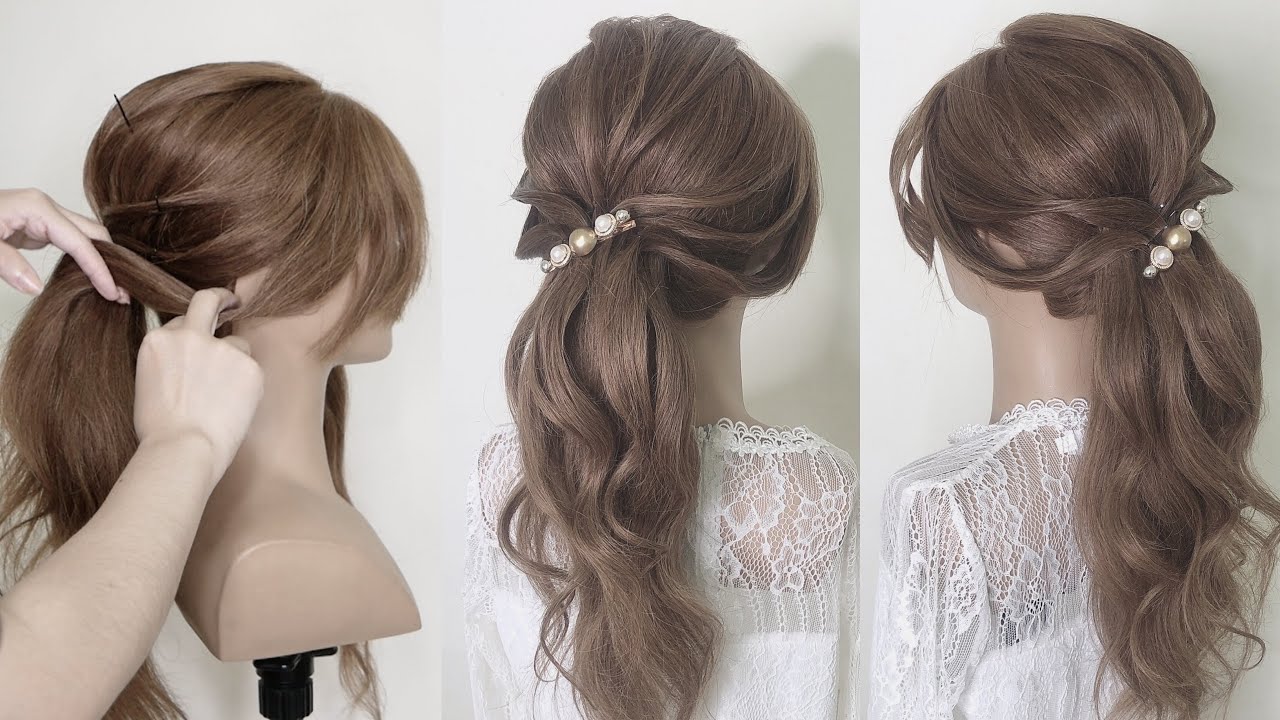 用新秘手法編出簡約線條馬尾 Quick & Easy Bridal Ponytail Hairstyle Tutorial｜莫亞MoyaMakeup