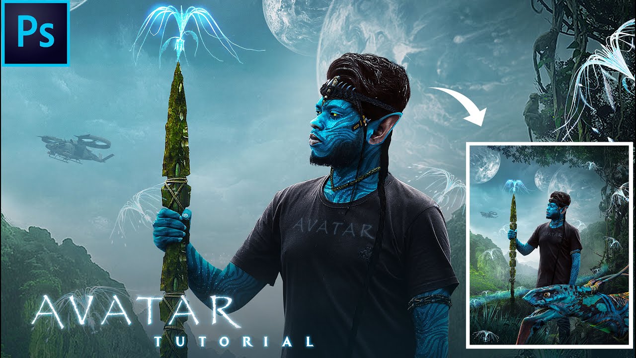 Editing YOUR Photos in Photoshop! how to turn your self into Avatar! Sony Jackson Avatar Concept!