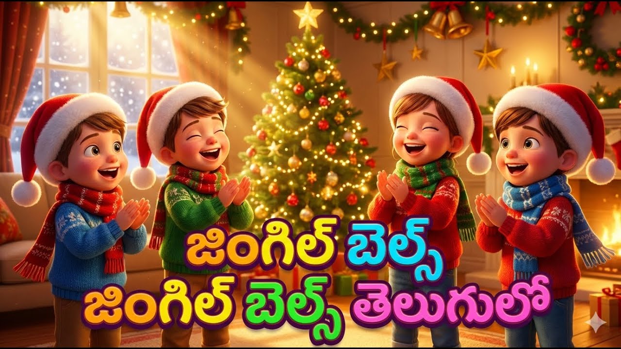 Песня «Jingle Bells» на телугу для детей | Jingle Bells | Рождественские песни для детей | Mana B...