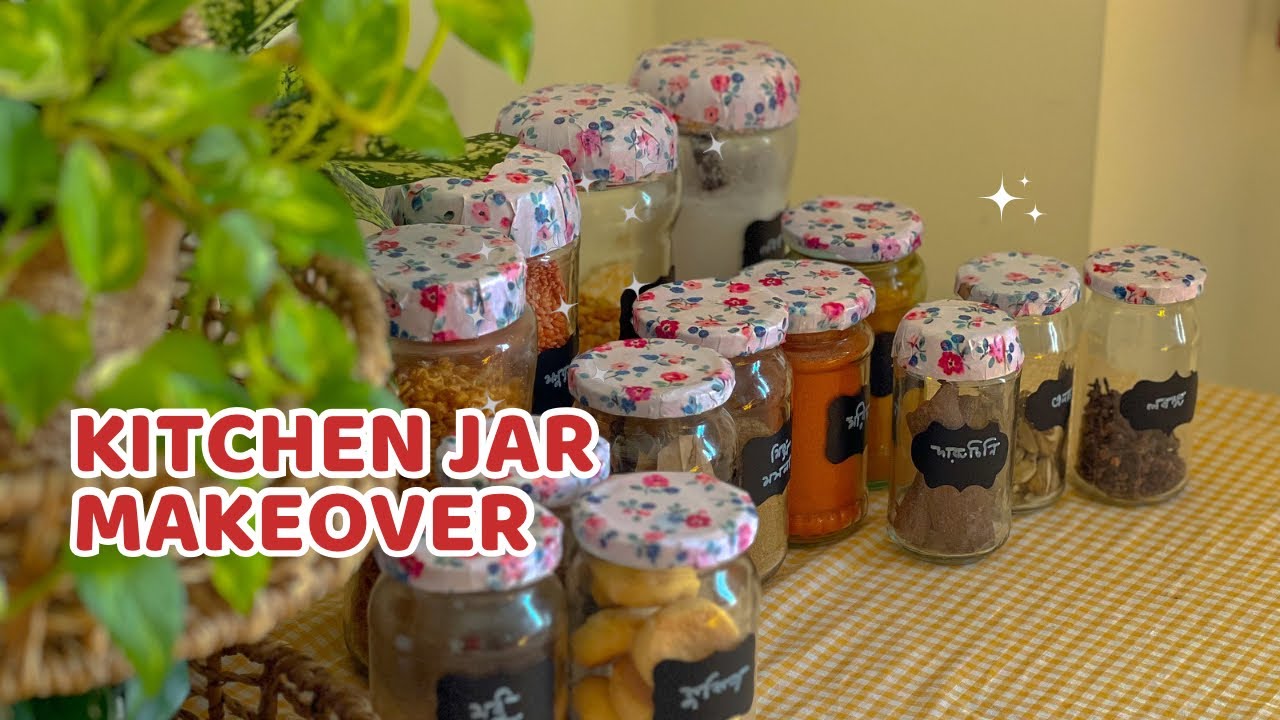 DIY Kitchen Jar Makeover |  Recycling Idea | Rinish DIY Nest |
