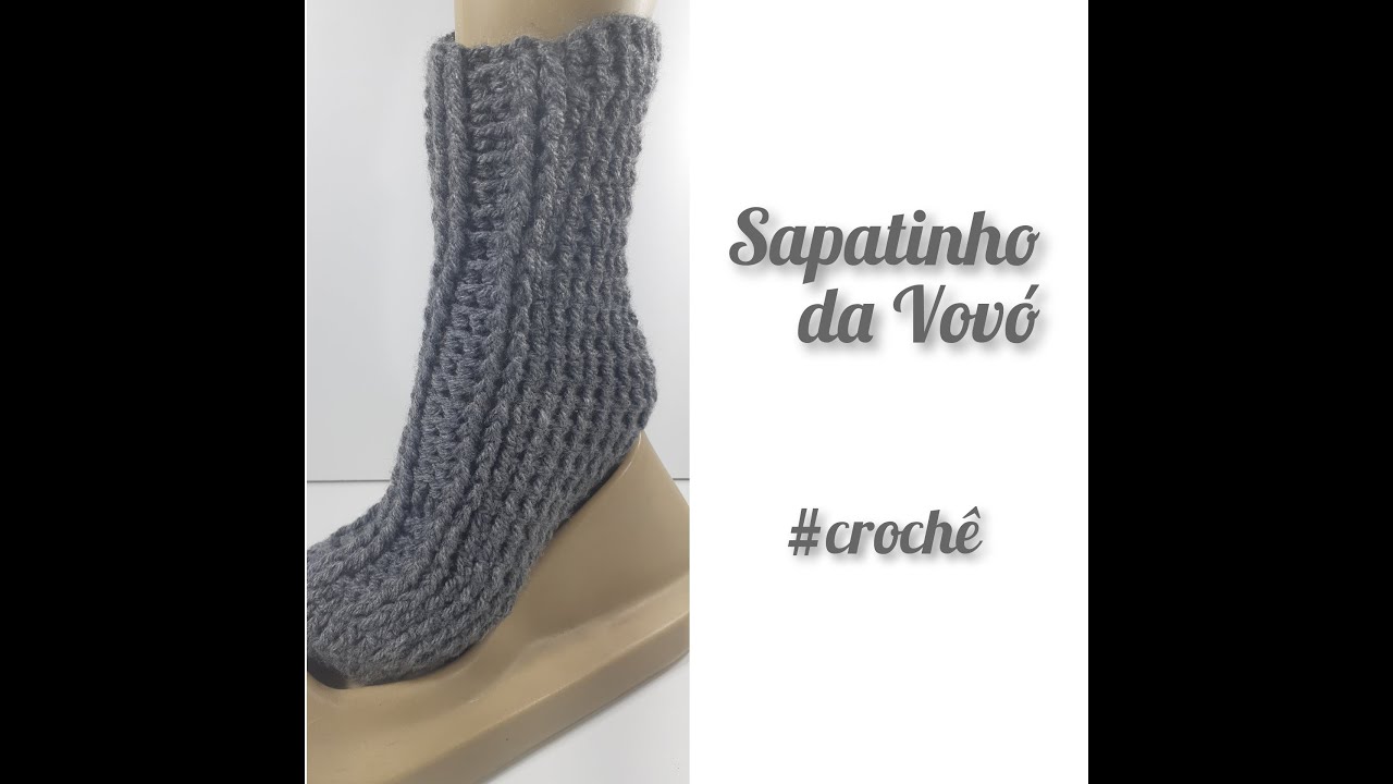Sapatinho de croche / #sapatinho  da Vovó em croche #meia de croche