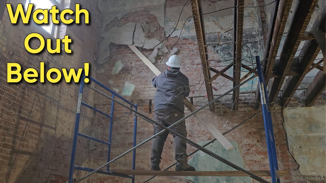 Floor Joist Demolition & Plaster Bashing To Prep For New Joists | Collapsing Corner Store Episode 19