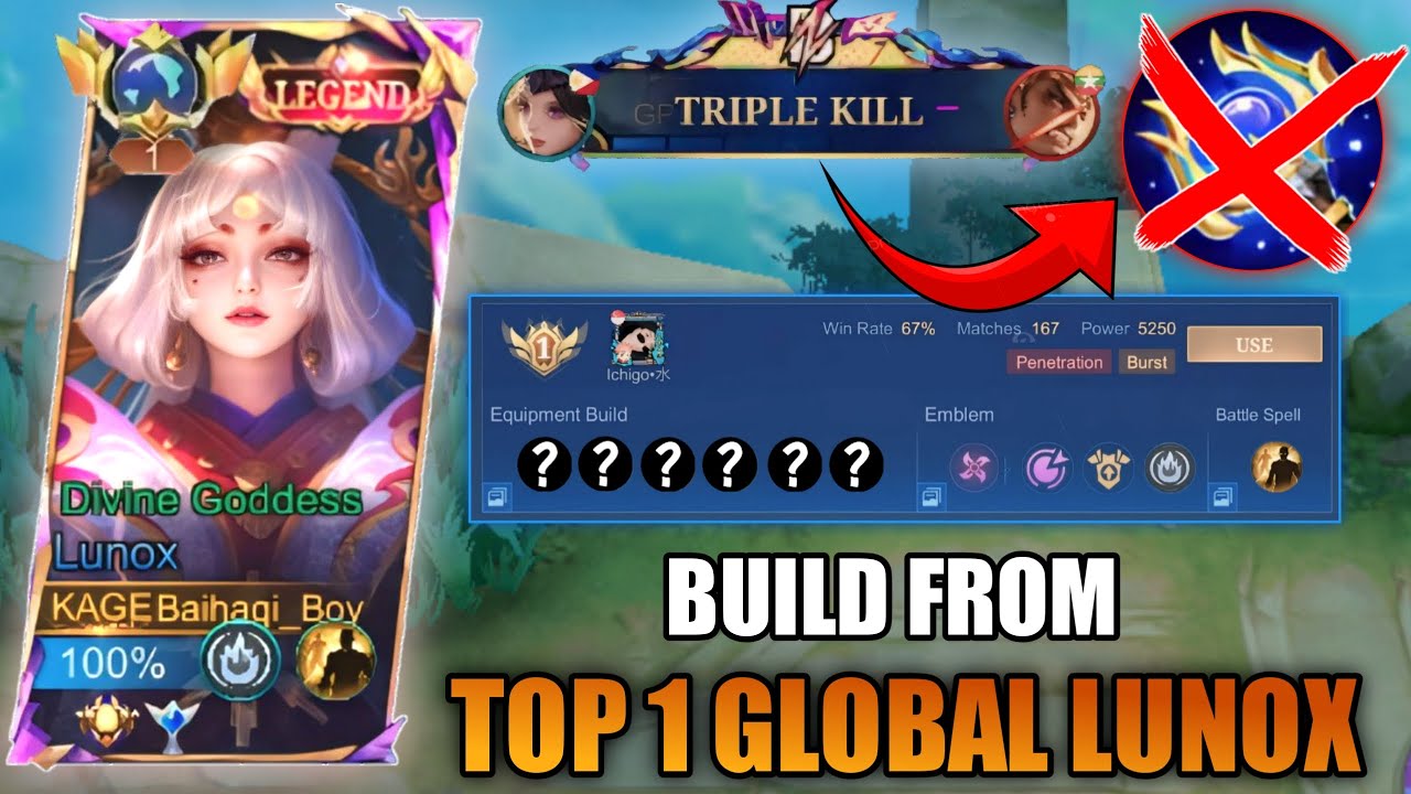 I TRIED RECOMMENDED BUILD FROM TOP 1 GLOBAL LUNOX (must try guys)