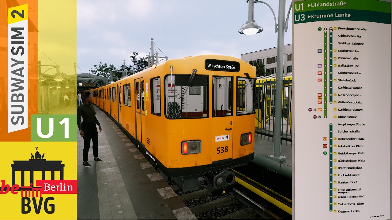 SubwaySim2: BVG - U1 - Uhlandstr. ▸ Warschauer Straße