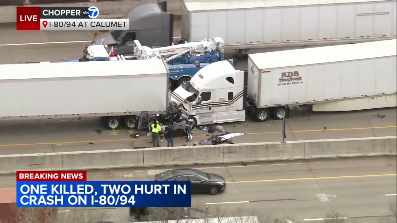 1 dead, 2 critically injured in I-80/94 crash near Hammond, Indiana State Police say