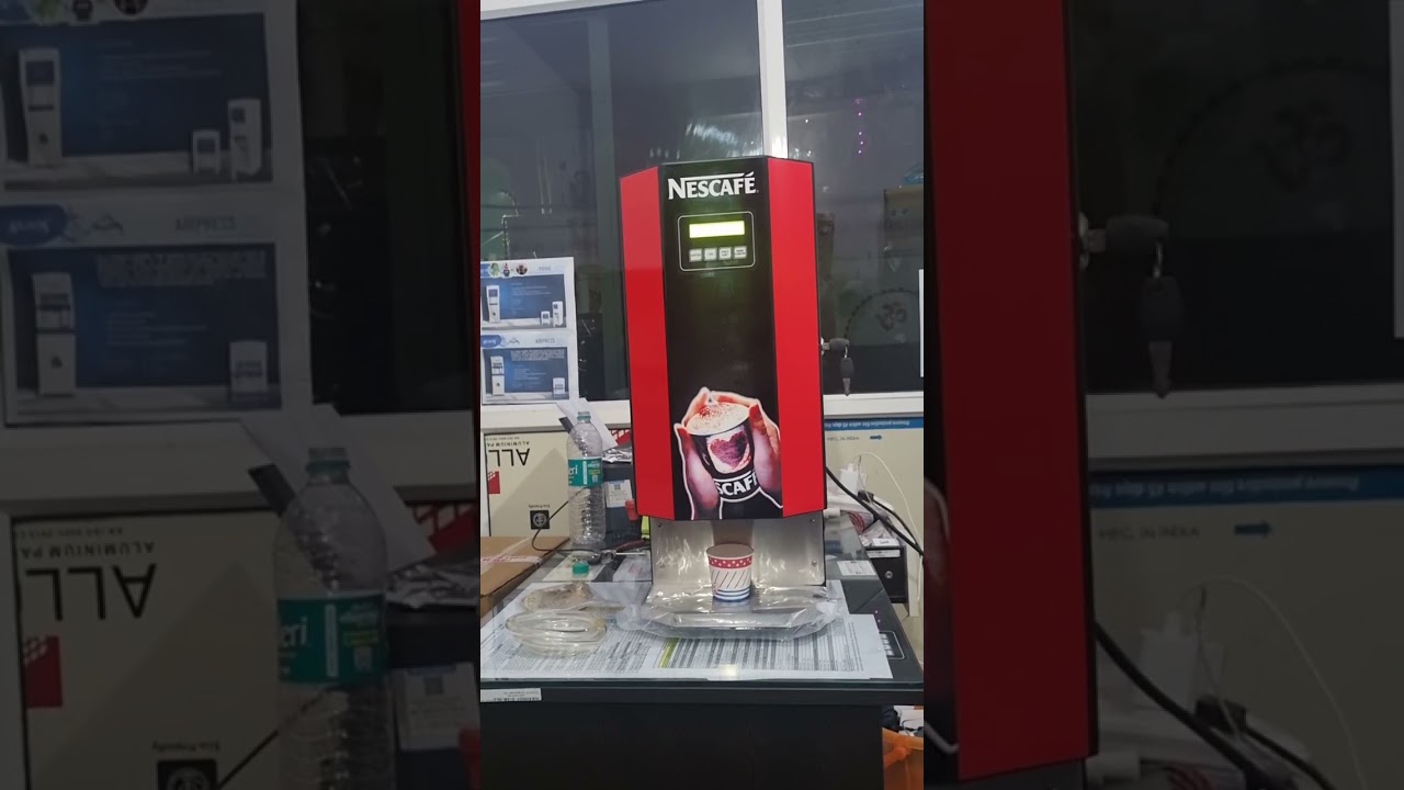 Nescafe 2 lane vending machine  installation full video call 9939758888