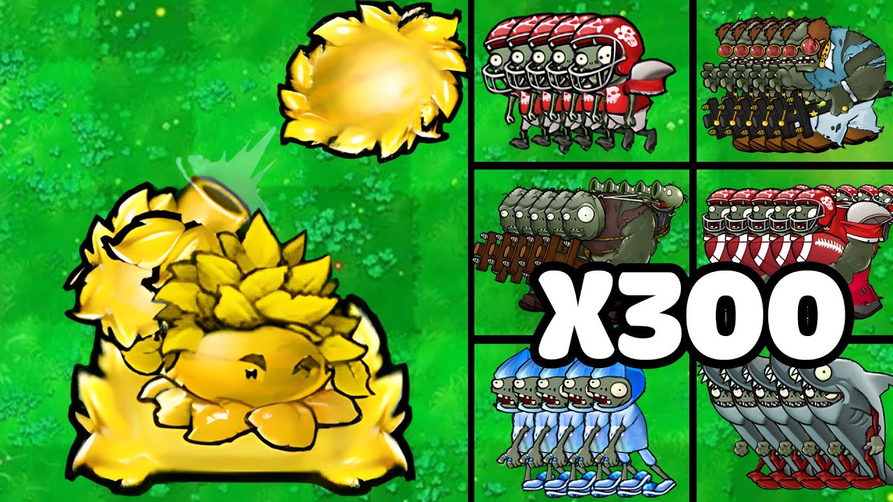PVZ 1 Magical Hybrid - PUMPKIN MORTAR vs 300 ZOMBIE RANDOM - Who Will Win?
