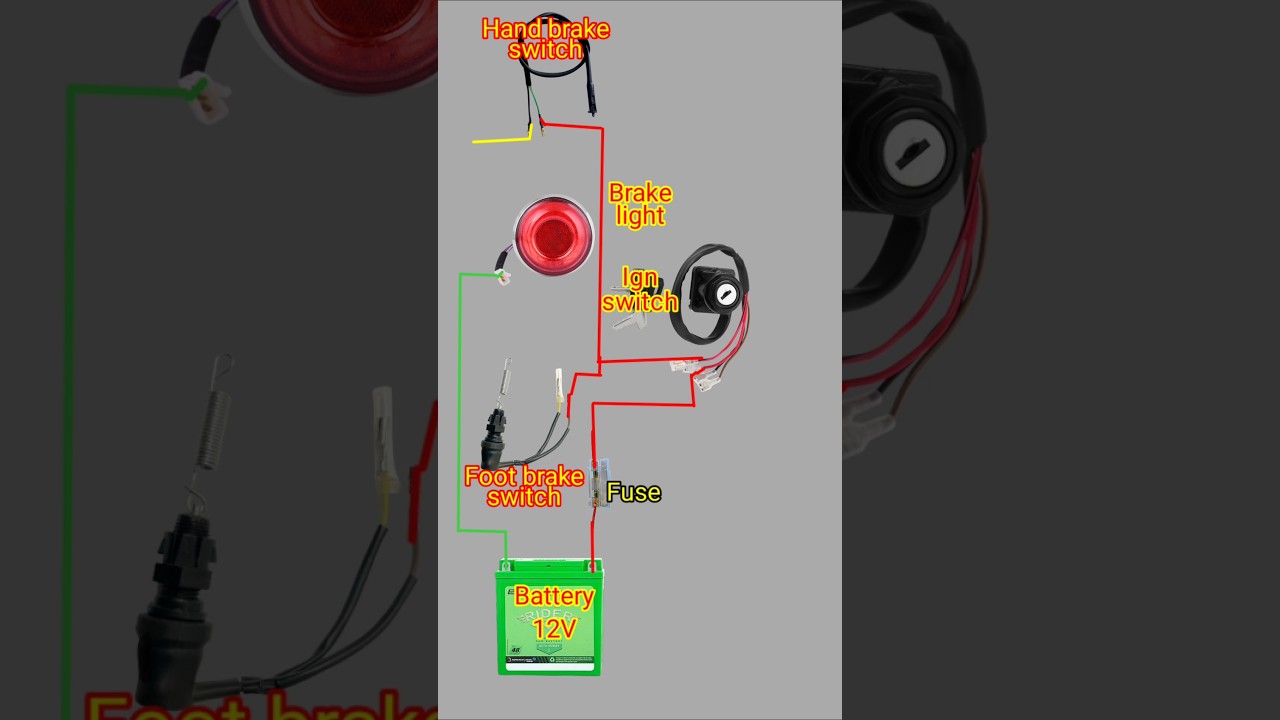Motorcycle brake light circuit diagram | how to work brake light system |